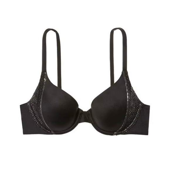 Victoria’s Secret Body by Victoria Lined Perfect Coverage Bra Women 36DDD Black - Picture 1 of 8